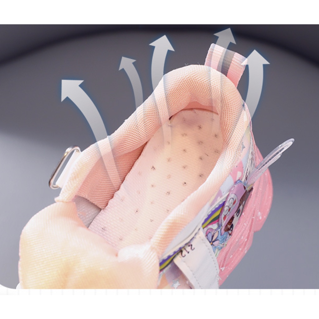 babyfit FLORSCENT RIO sepatu lampu anak perempuan led shoes import gs-0120