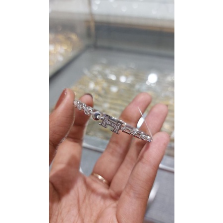 Bangle Variasi emas putih swarovski