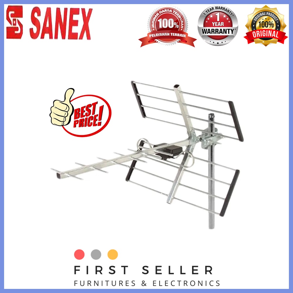 ANTENA + BOOSTER SANEX SN 889 DG / SN-889DG (FREE KABEL) GARANSI RESMI