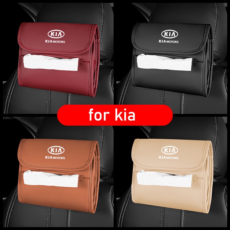 (NEW) Kotak Tisu Mobil Laci Kursi Gantung tissue box creative armrest box interior Untuk Kia Rio K5 k3 K2 Picanto Rio Soren Sportage Sorento KX3 KX5 K3S