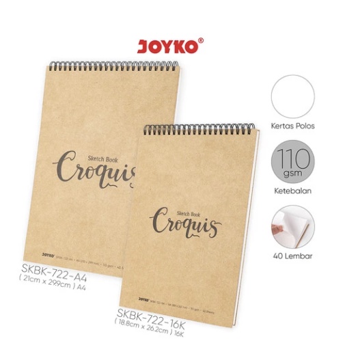 

Buku Sketsa Gambar Sketch Book Joyko SKBK-722 - SKBK-722-16K/A4