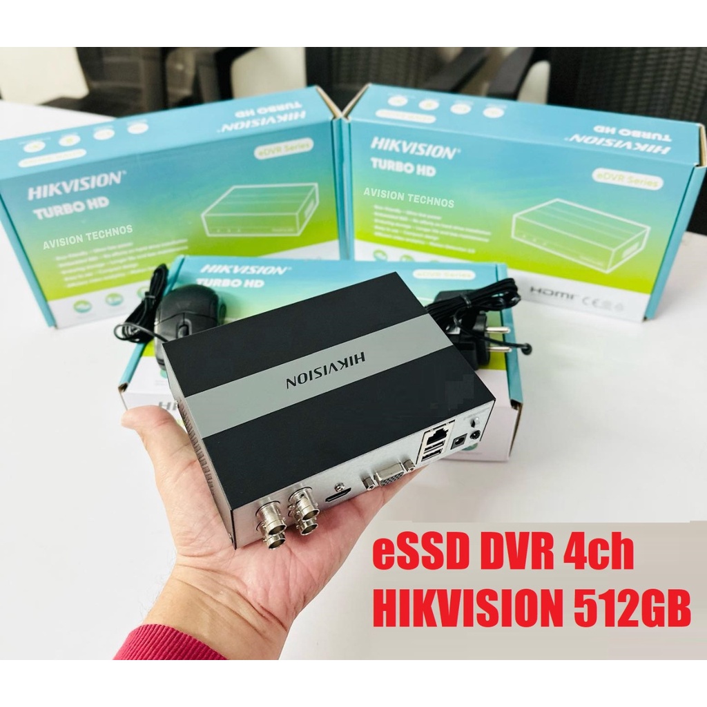 eSSD DVR 4ch HIKVISION 512GB