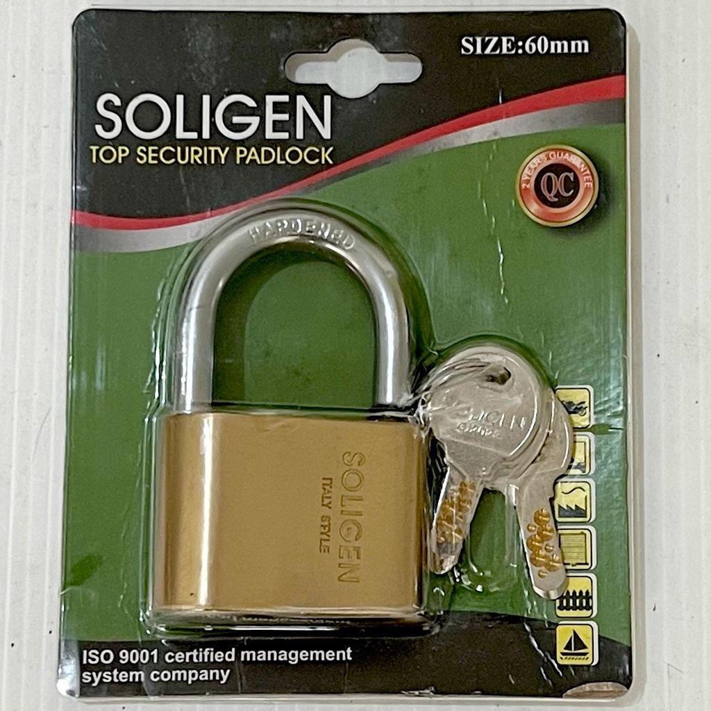 Gembok Per Kuningan Kunci Komputer Pir Computerize Key SOLIGEN 60MML 60MM