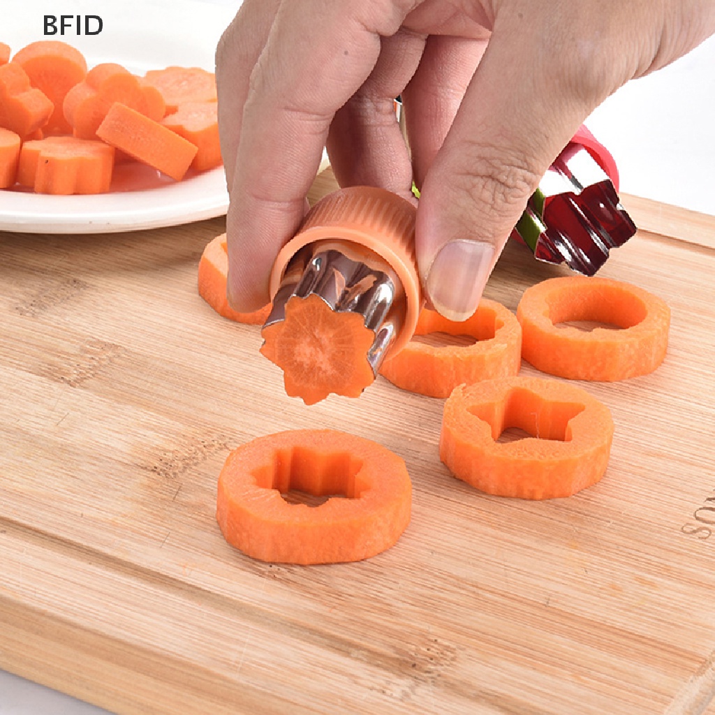 [BFID] 3pcs/set Bintang Bentuk Kelinci Sayuran Buah Pemotong Gagang Plastik Portable Alat Masak Buah Stainless Steel Cutg Die Gadget Dapur [ID]