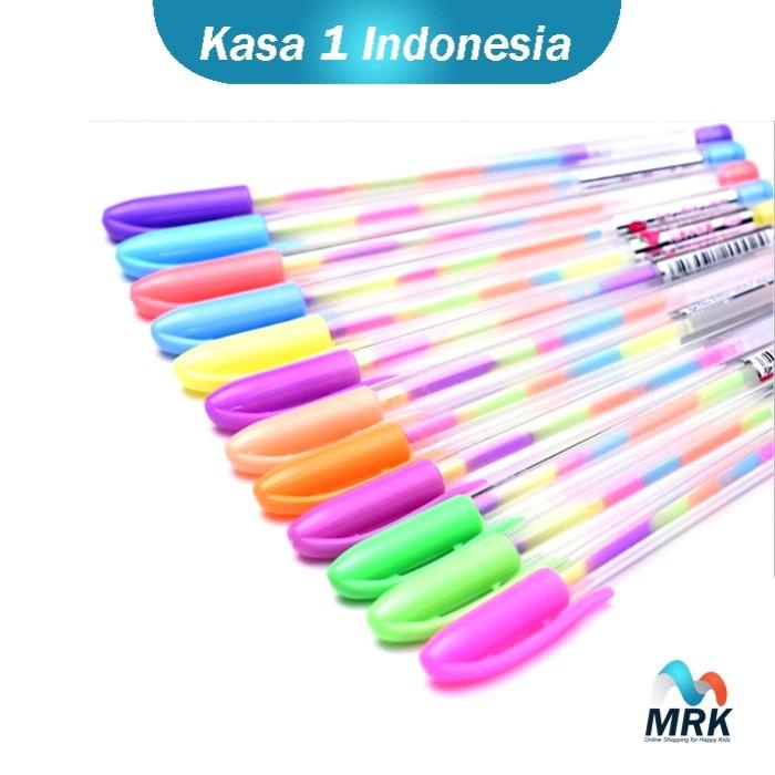 

LW013 12 PCS Pulpen Glter WarPelangi ATK Sekolah