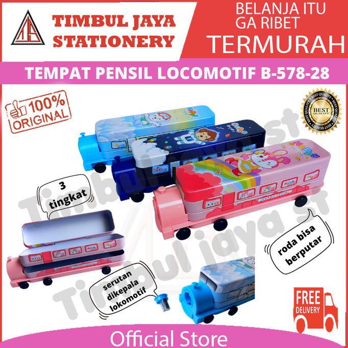 

Tempat pensil kotak pensil aesthetic anak unik mobil bus locomotif 578
