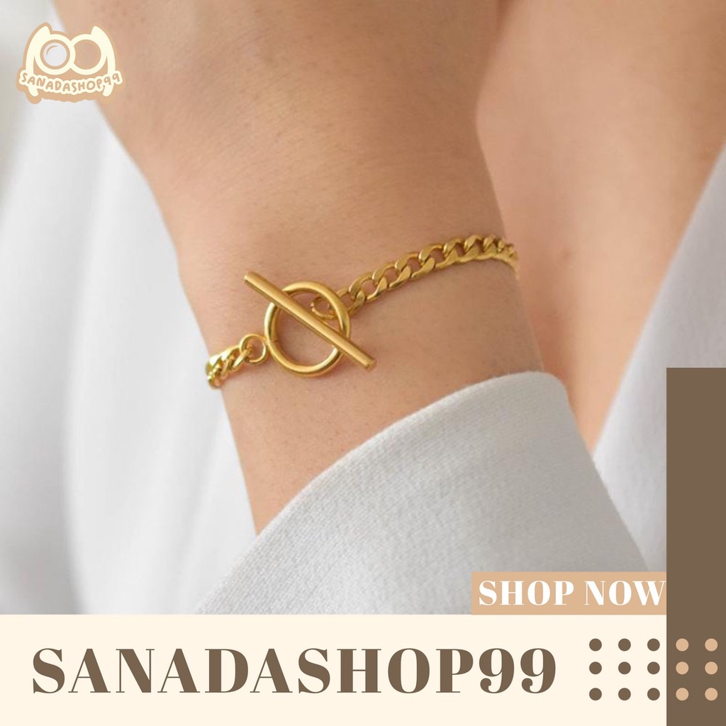(ACC66) Gelang Rantai Polos Bulat Aksesoris Fashion Korean Style Untuk Pria Wanita