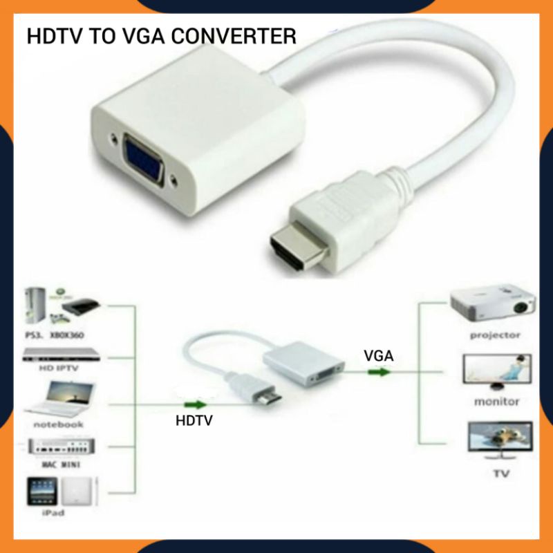 [COD] KABEL VGA DIGITAL MALE TO MALE 3 METER + KONEKTOR ADAPTER CONVERTER HDTV MALE TO VGA FEMALE / DARI LAPTOP KE PROYEKTOR &amp; MONITOR