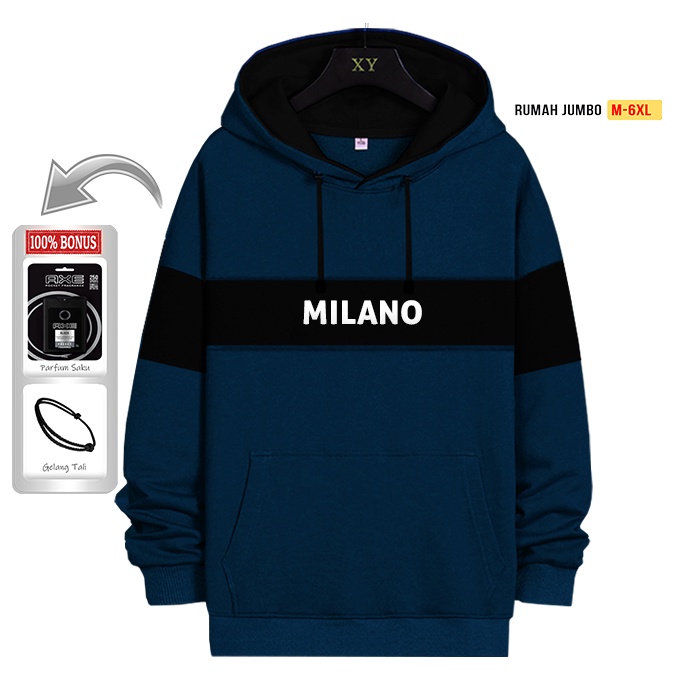 SWEATER HOODIE OVERSIZE M-6XL MILANO CITY HOODIE UNISEX JUMBO