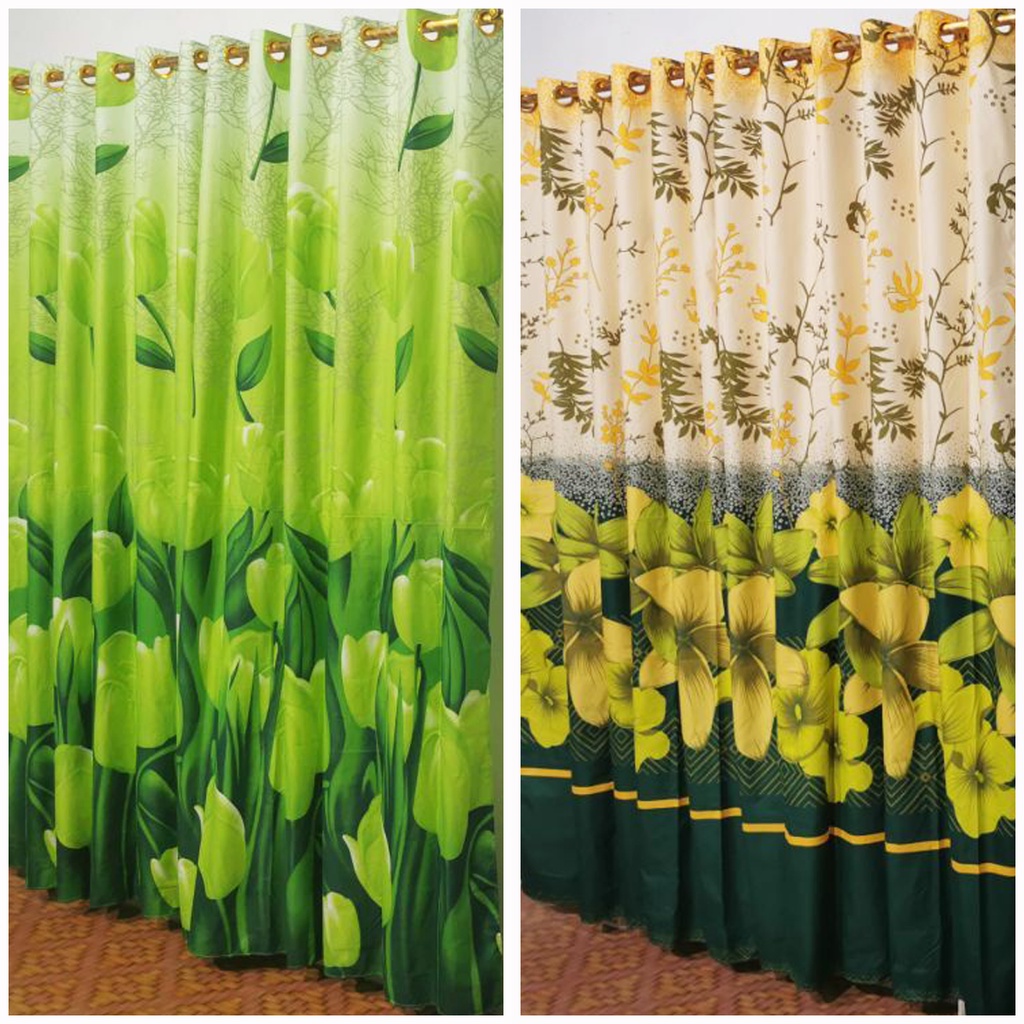 ✅COD Gorden Pintu Jendela Smokring 12 Ring 135x220 Motif Dekorasi Perlengkapan Rumah