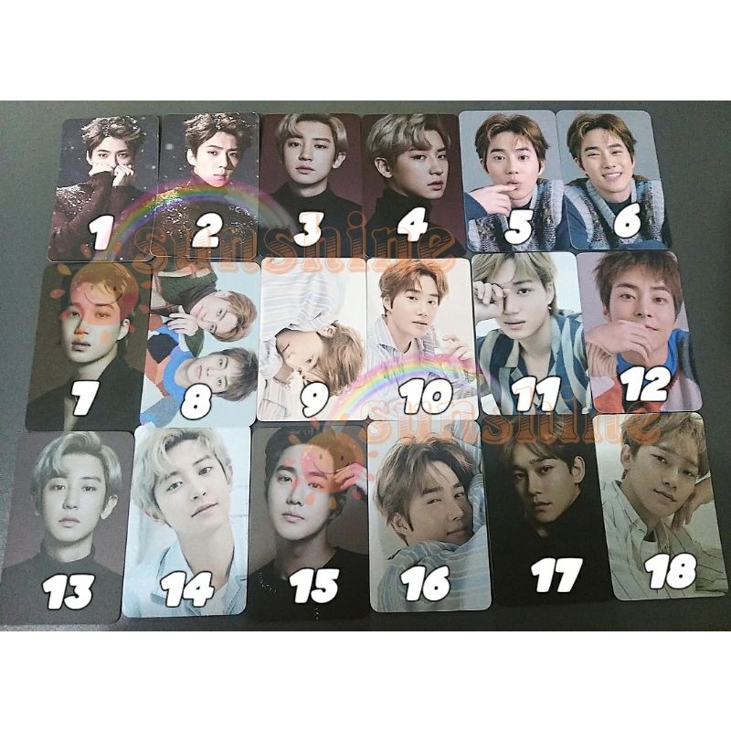 PC PHOTOCARD EXO FLO | SING FOR YOU STICKER | SEHUN CHANYEOL SUHO KAI CHEN XIUMIN
