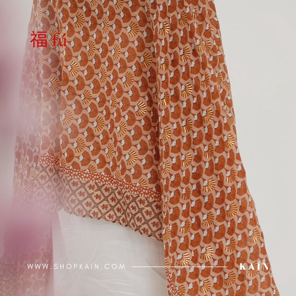 SHOPKAIN Shaan Shawl in Tangerine - 福 Fú Collection