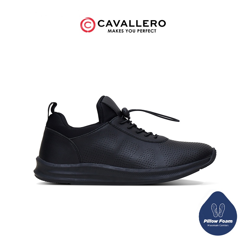 Sepatu Pria Casual Sneakers Cavallero Sandrino Black