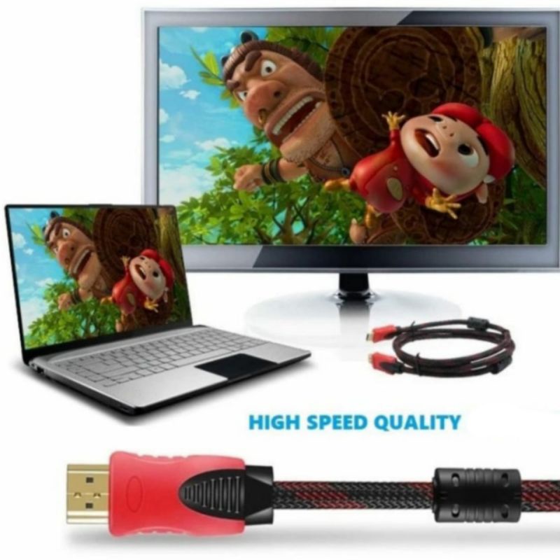 [COD] KABEL HDMII SERAT JARING 1.5M 1080P V1.4 3D HQ / KABEL DARI PS3 LAPTOP STB KE PROYEKTOR PROJECTOR TV LED 1.5 METER