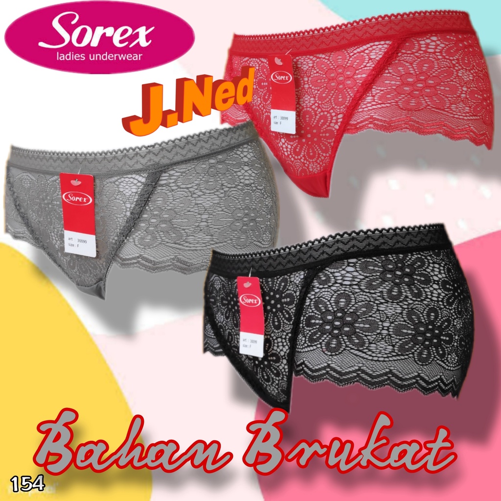 J154 CD WANITA SOREX BRUKAT TRANSPARAN FREE SIZE BESAR SETARA XL