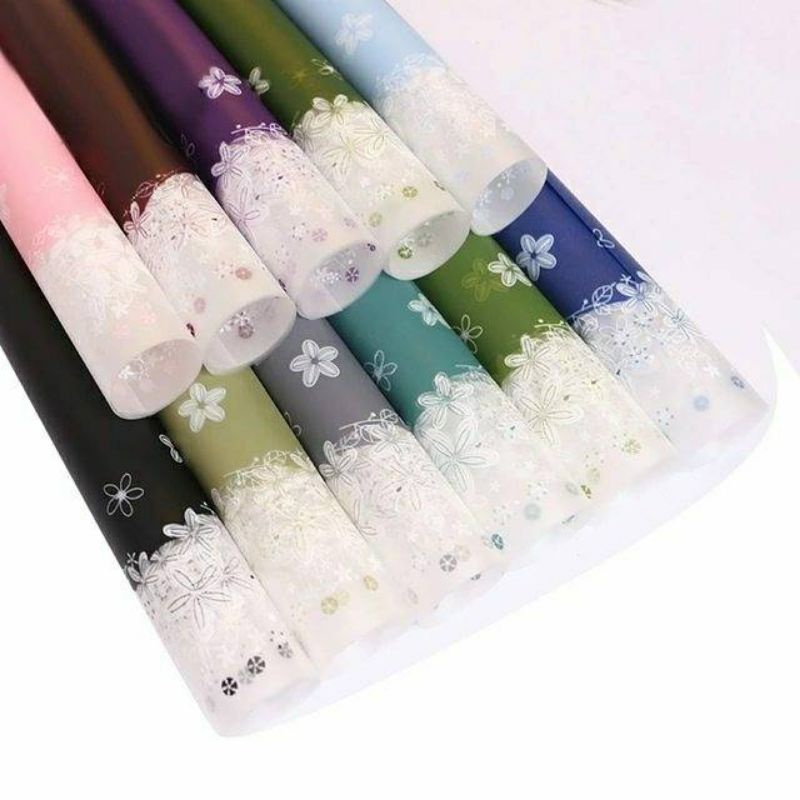 ECER Kertas buket bunga kertas cellophane motif bunga