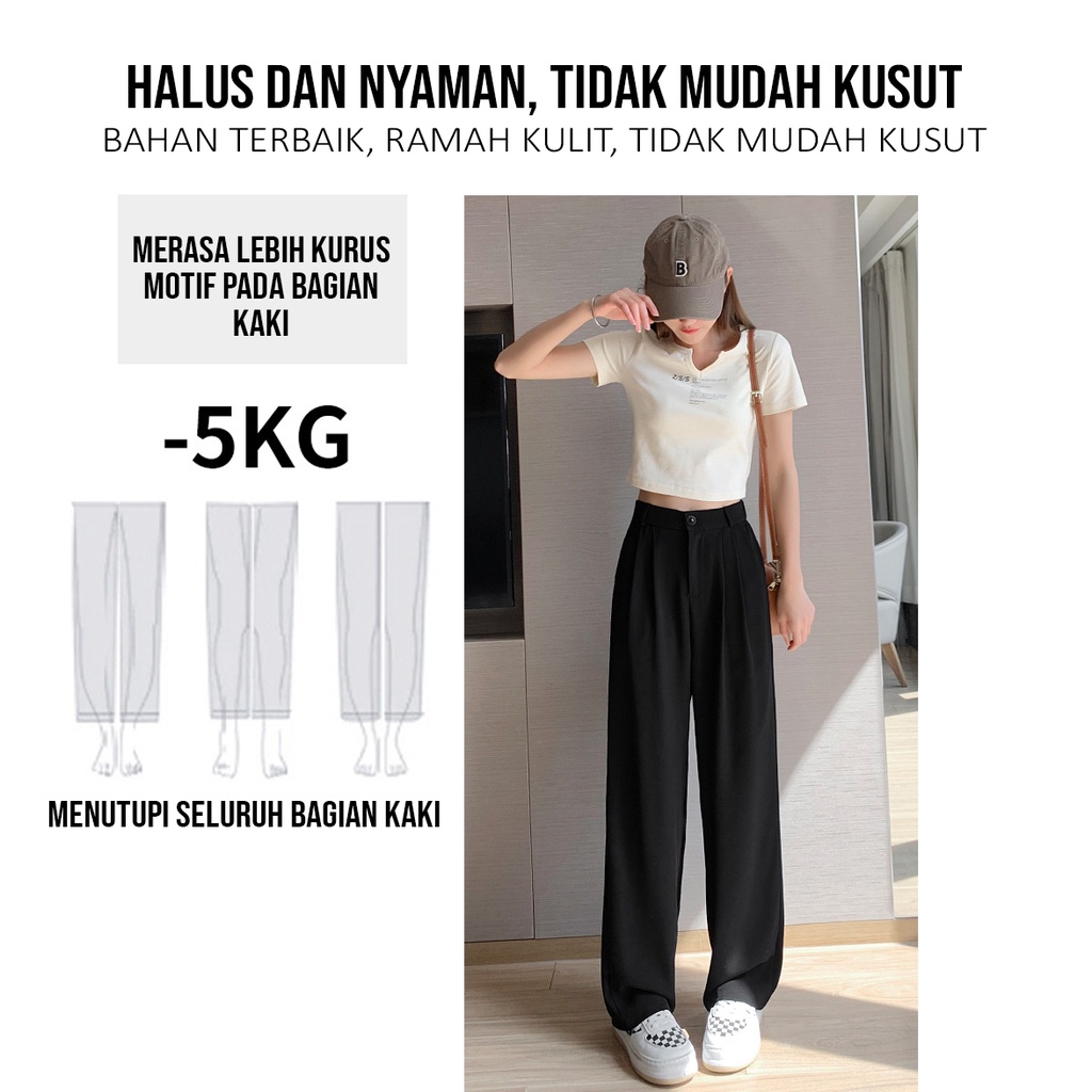 CJWP-H956 TINO TINO KULOT PANTS HIGHWAIST LOOSE PANTS TROUSERS WANITA - CELANA KULOT WANITA - CELANA KANTOR FORMAL/CASUAL