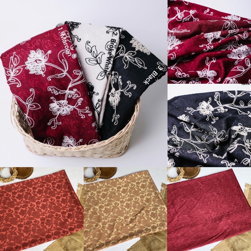 Kain Jaguard Glitter Jacquard Gliter Emboss Import Premium