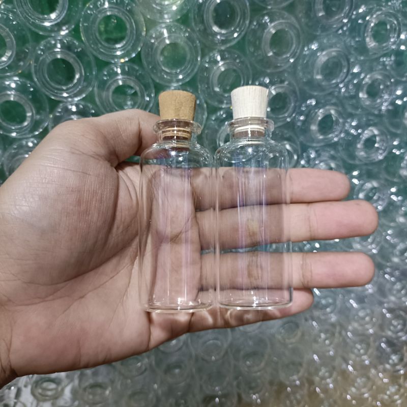 Botol kaca 25ml , 30ml vial tutup kayu gabus
