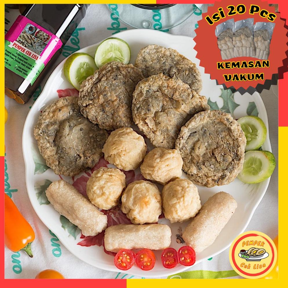 

Premium.. PEMPEK PALEMBANG KECIL PAKET CAMPUR ISI 20PCS/1KG + CUKO PEMPEK FROZEN MAKANAN BEKU FROZEN FOOD IIC