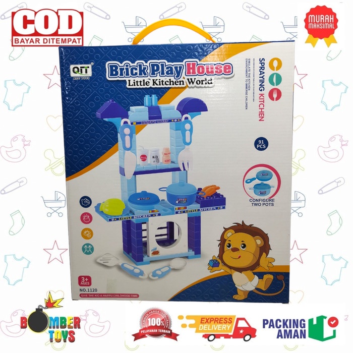 MAINAN ANAK BRICK PLAY HOUSE MAINAN MASAK MASAK KITCHEN KADO TERBAIK