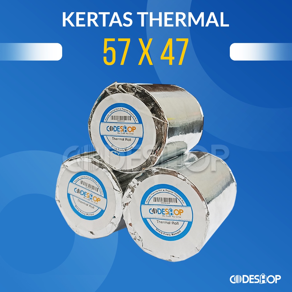 Kertas Thermal Codeshop 57x47 mm - Struk Kasir Printer 58mm