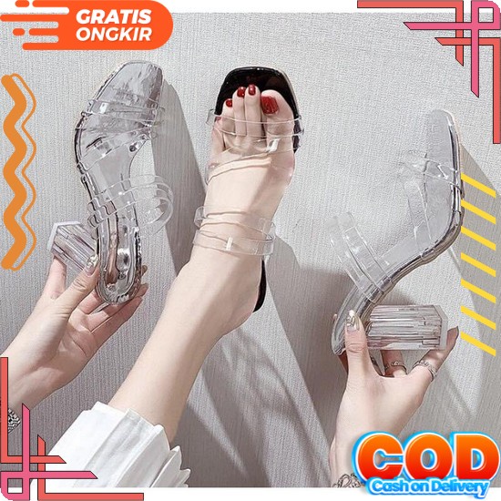 High Heels Wanita Sendal Pesta Mutiara Hak Tahu Brukat R 06 A10 Heels Wanita High Heels Pesta Sandal