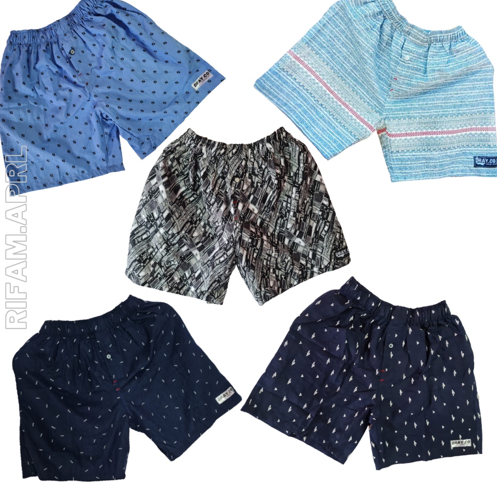 CELANA BOXER PRIA WANITA BAHAN KATUN CELANA BOXER KANCING PRIA WANITA CELANA PENDEK BOXER CELANA BOX