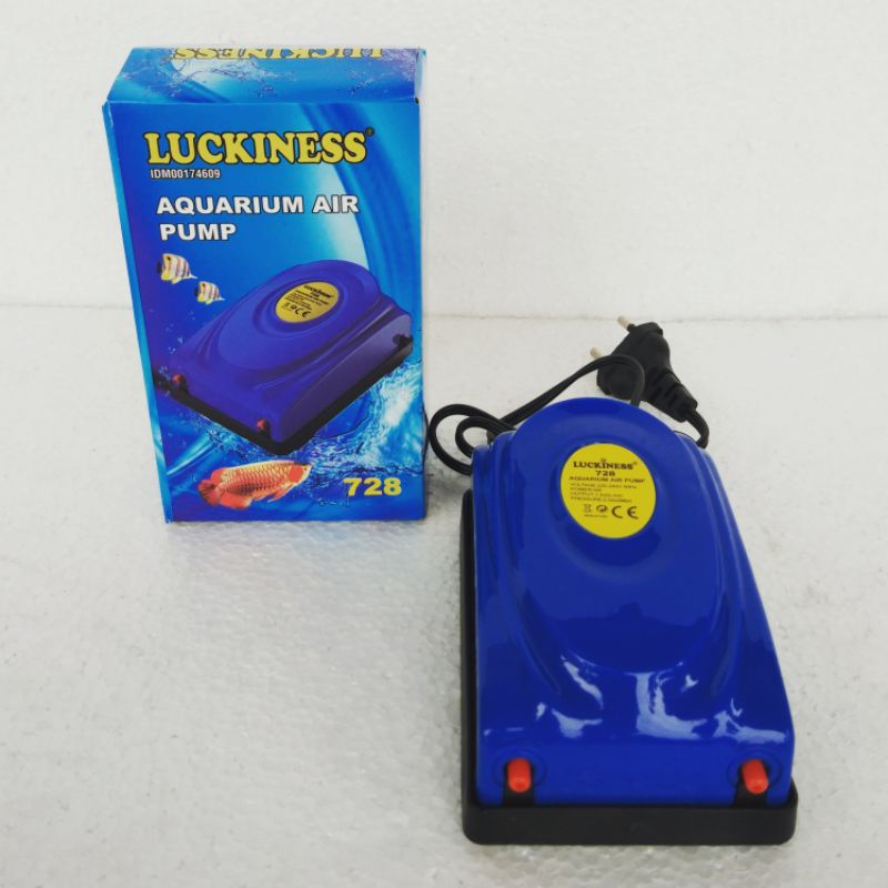 Mesin Aerator  2  Lubang LUCKINESS 728 airpump aquarium air pump akuarium mesin gelembung udara