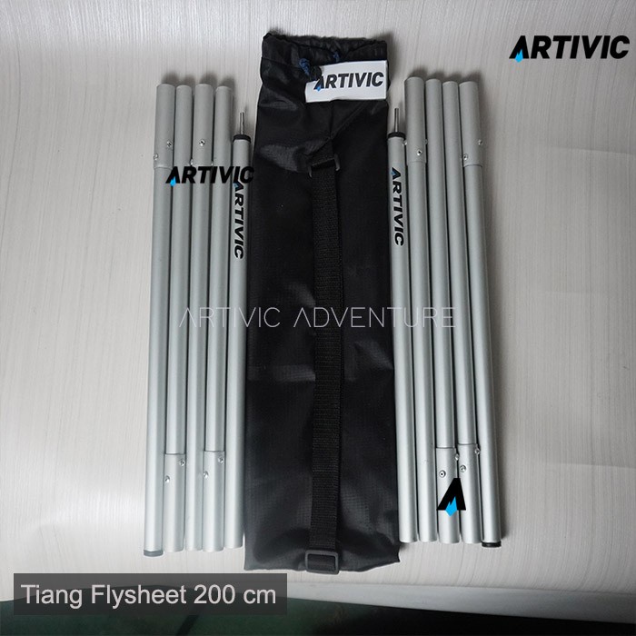 SEPASANG TIANG FLYSHEET 200CM ALUMINIUM ALLOY POLE BIVAC ULTRALIGHT