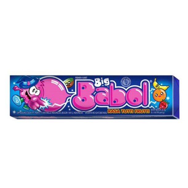 

Big Babol Permen Karet Stick Tutti Frutti 5 pcs