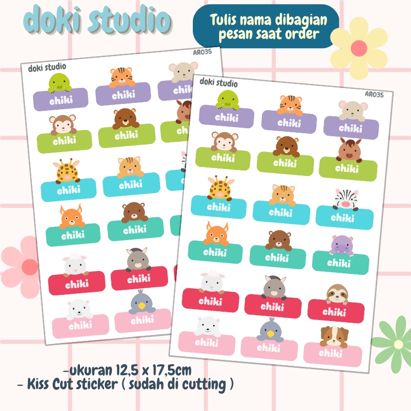 

[DOKI] Stiker Dekorasi Lucu / Sticker Journal / Stiker Aesthetic Memo Sticky Notes Journal Scrapbook Planner - Sticker Nama / Barang