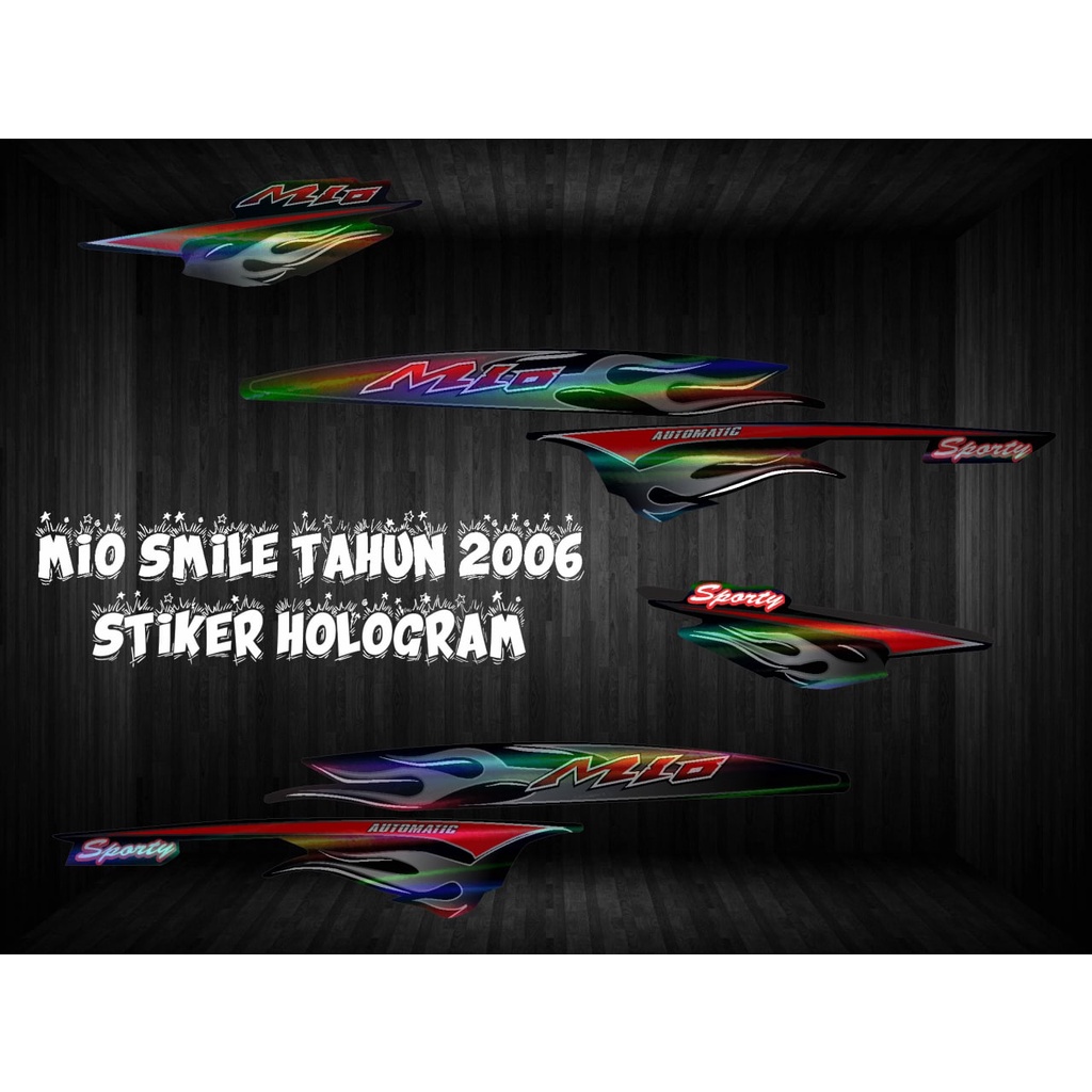 striping stiker hologram motor mio sporty motif standar api