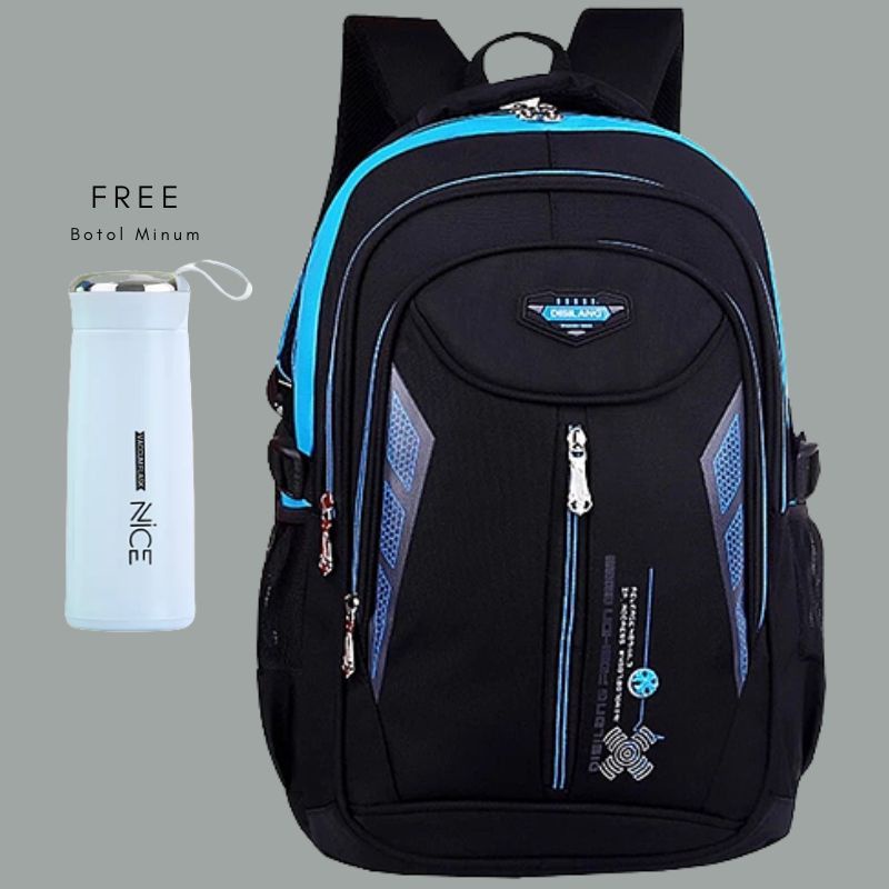 Tas Ransel ANAK LAKI-LAKI DSHILANG+BOTOL+COVER HUJAN RANSEL ANAK SEKOLAH SD,SMP,SMA
