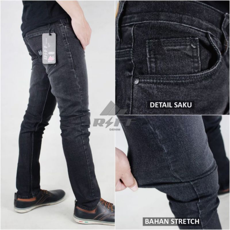 Celana Jeans Pria Slim Fit Jeans Snow Grey Blue Celana Slim Fit Pria