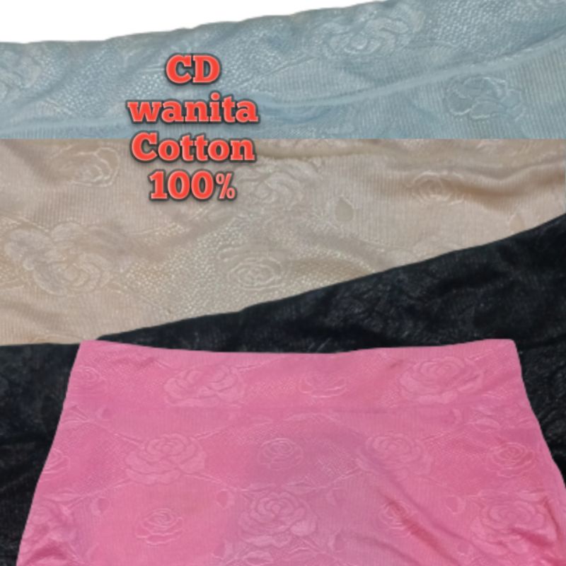 Celana dalam wanita import atas pinggang tidak mudah melar  bahan katun tebal
