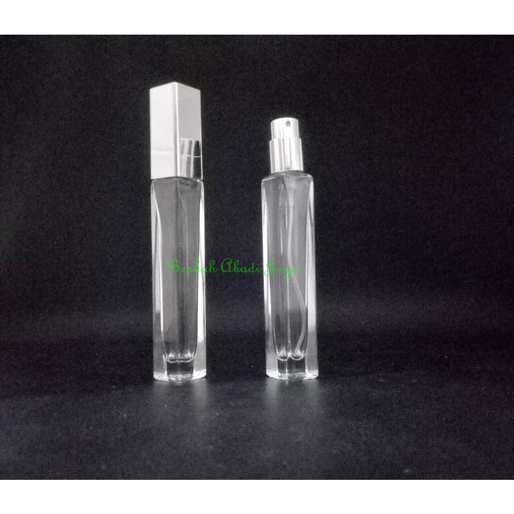 Botol Parfum Y047 10 ml semi press silver cap silver cartonan @360