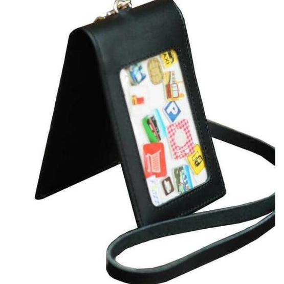 

Update! Name tag kulit asli 2 muka nametag magnet id card holder kantor kerja