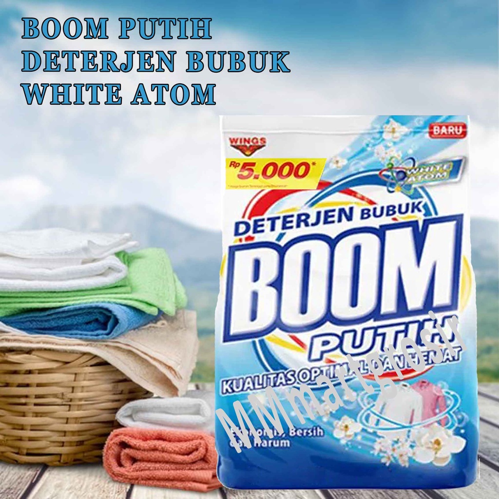 WHITE BOOM/ Deterjen Bubuk/ Deterjen Ekonomi/ White Atom 300g