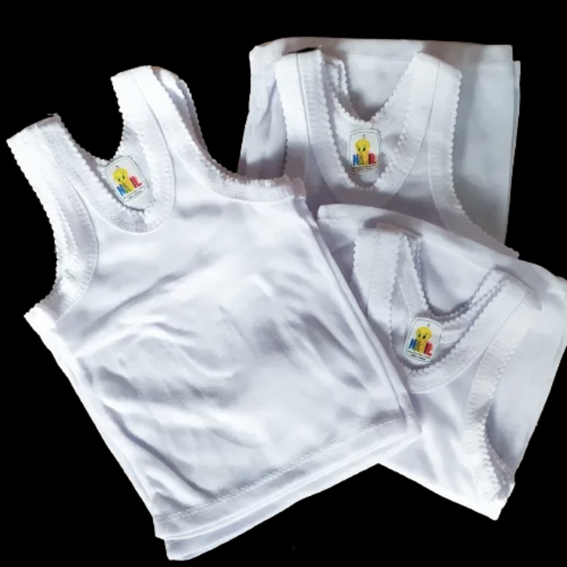 Kaos dalam Singlet bayi / singlet anak Warna Putih kaos dalam anak perempuan dan laki laki