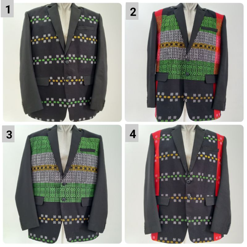Jas ulos pucca / Jas ulos formal Sumatera / Jas ulos kombinasi hitam