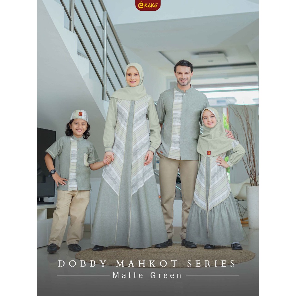 SARIMBIT DOBBY MAHKOT MATTE GREEN SARIMBIT KELUARGA KEKE TERBARU COUPLE KELUARGA GAMIS SARIMBIT 2023