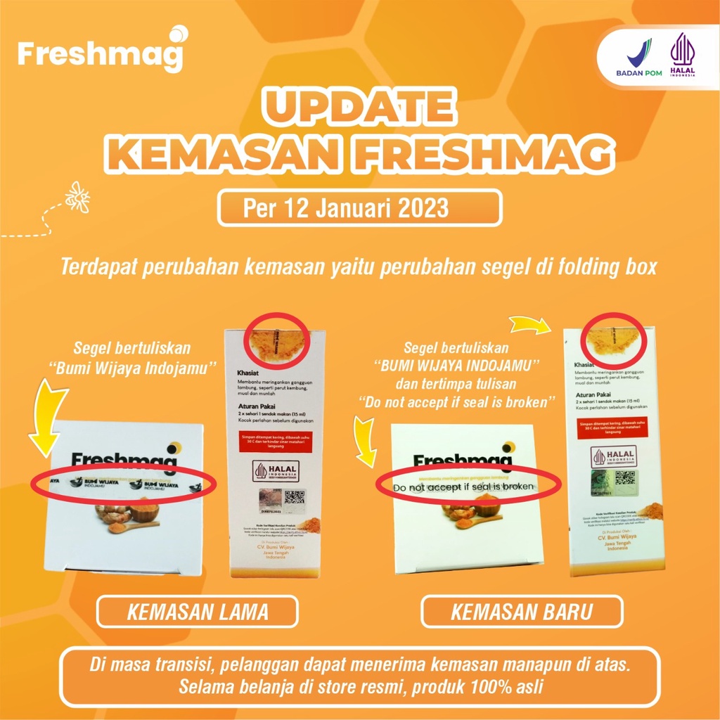 Paket 10 Botol - Freshmag Madu Atasi Gerd Nyeri Asam Lambung Tinggi Infeksi Lambung &amp; Maag Kronis Lancarkan Sirkulasi Darah Penambah Nafsu Makan