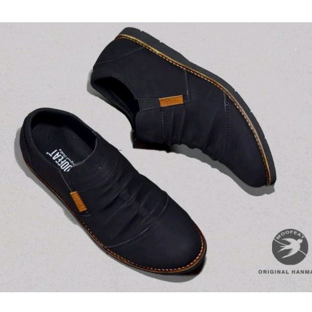 BEST PRODUCT - Sepatu Pria Moofeat Mocasin Slip On Slop Bloes Formal Kerja Kulit Buck Toko Gudang