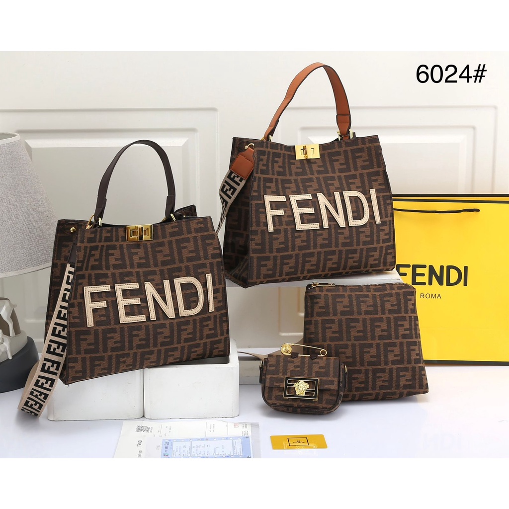 TAS WANITA BATAM IMPORT FENDI PEEKABOO TOP HANDLE BAG 6024 KWALITAS SEMI PREMIUM