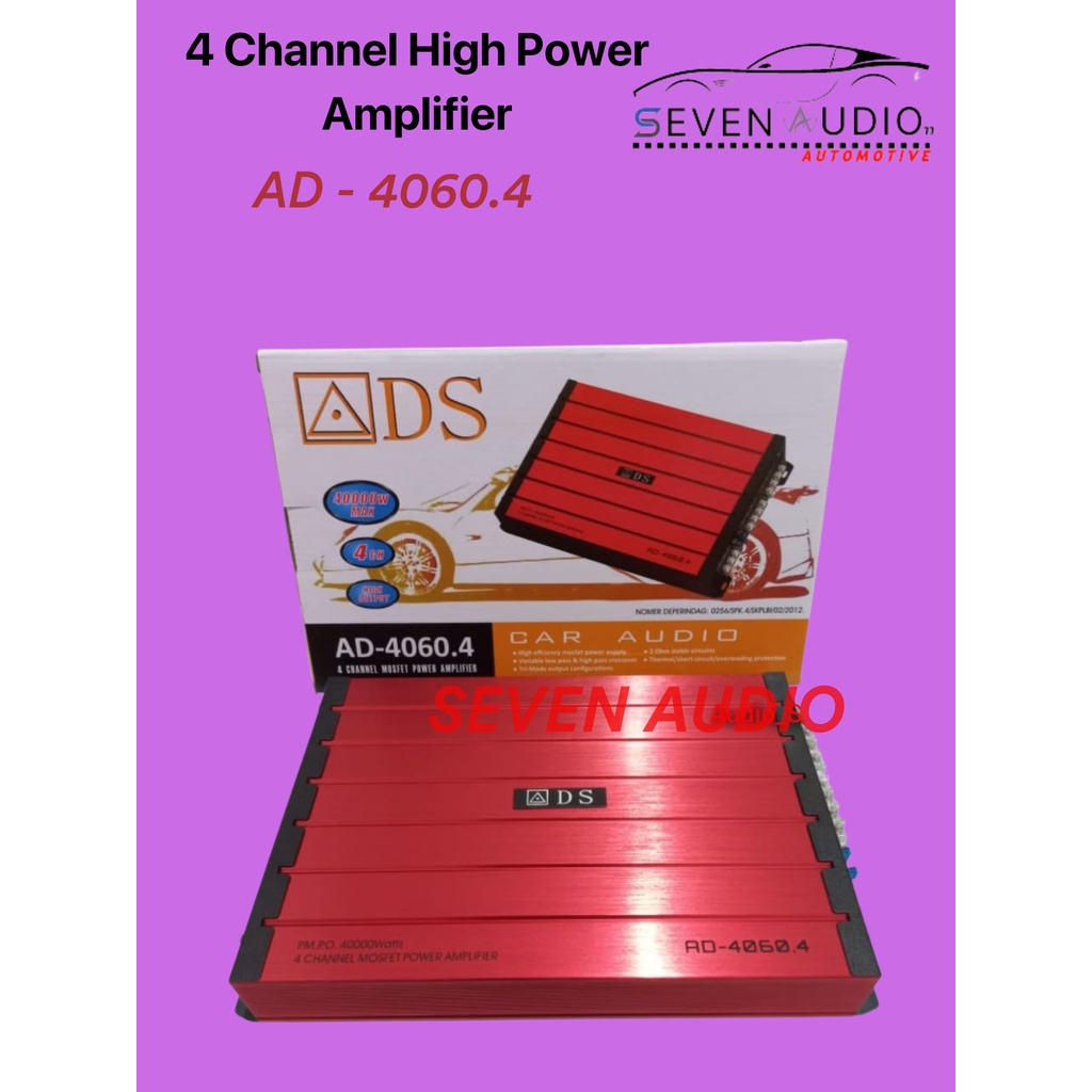 Power Amplifier 4 Channel Mobil ADS AD 4060 - Power Amply mobil 4 CHANNEL