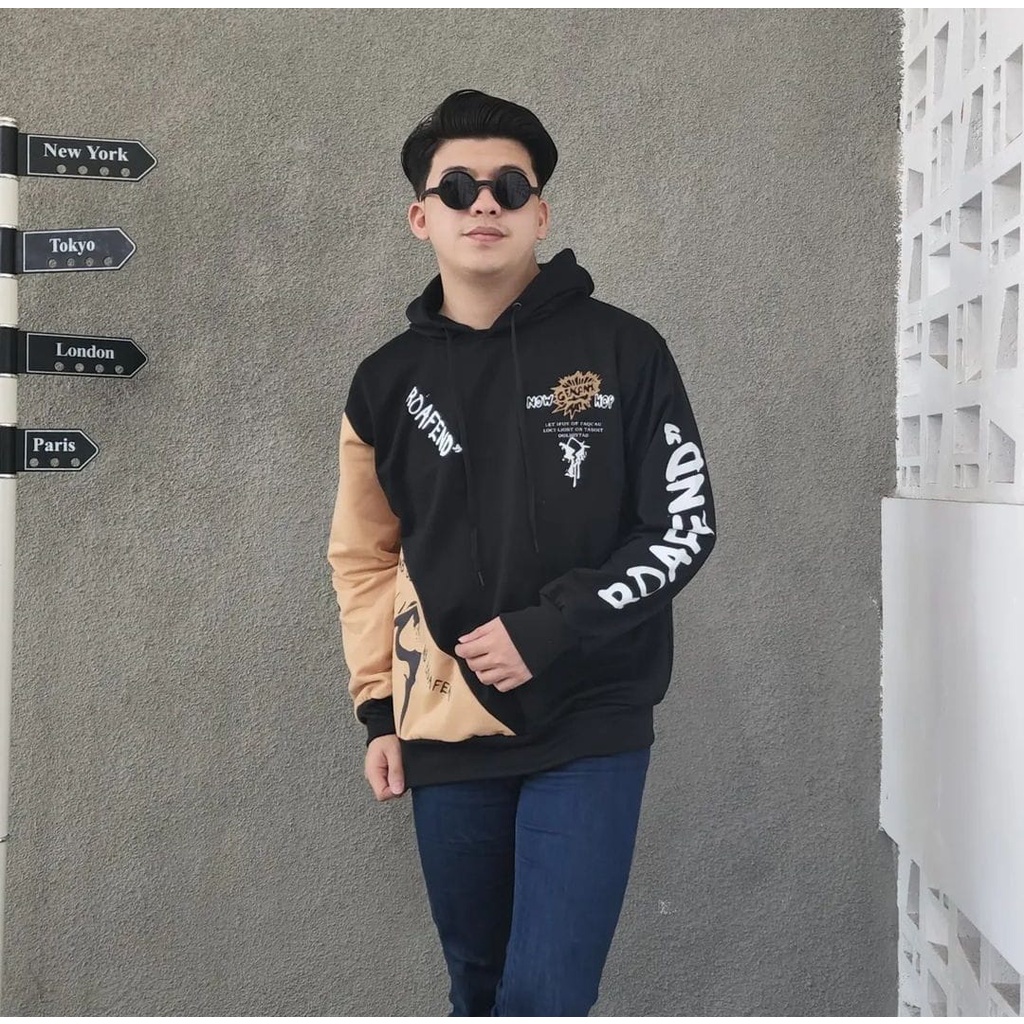 Sweater Hoodie ROAFEND Pria Terlaris Bisa Bayar Di Tempat