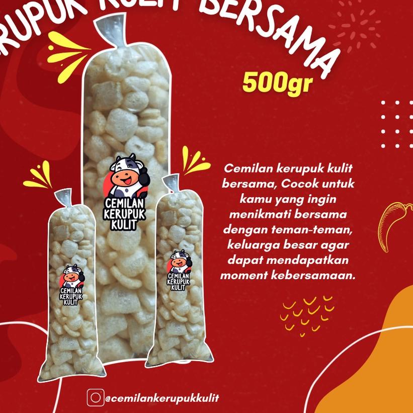 

☆ cemilan kerupuk kulit 500gr/ kerupuk kulit asin / Kerupuk Kulit Asli Jogja ❄