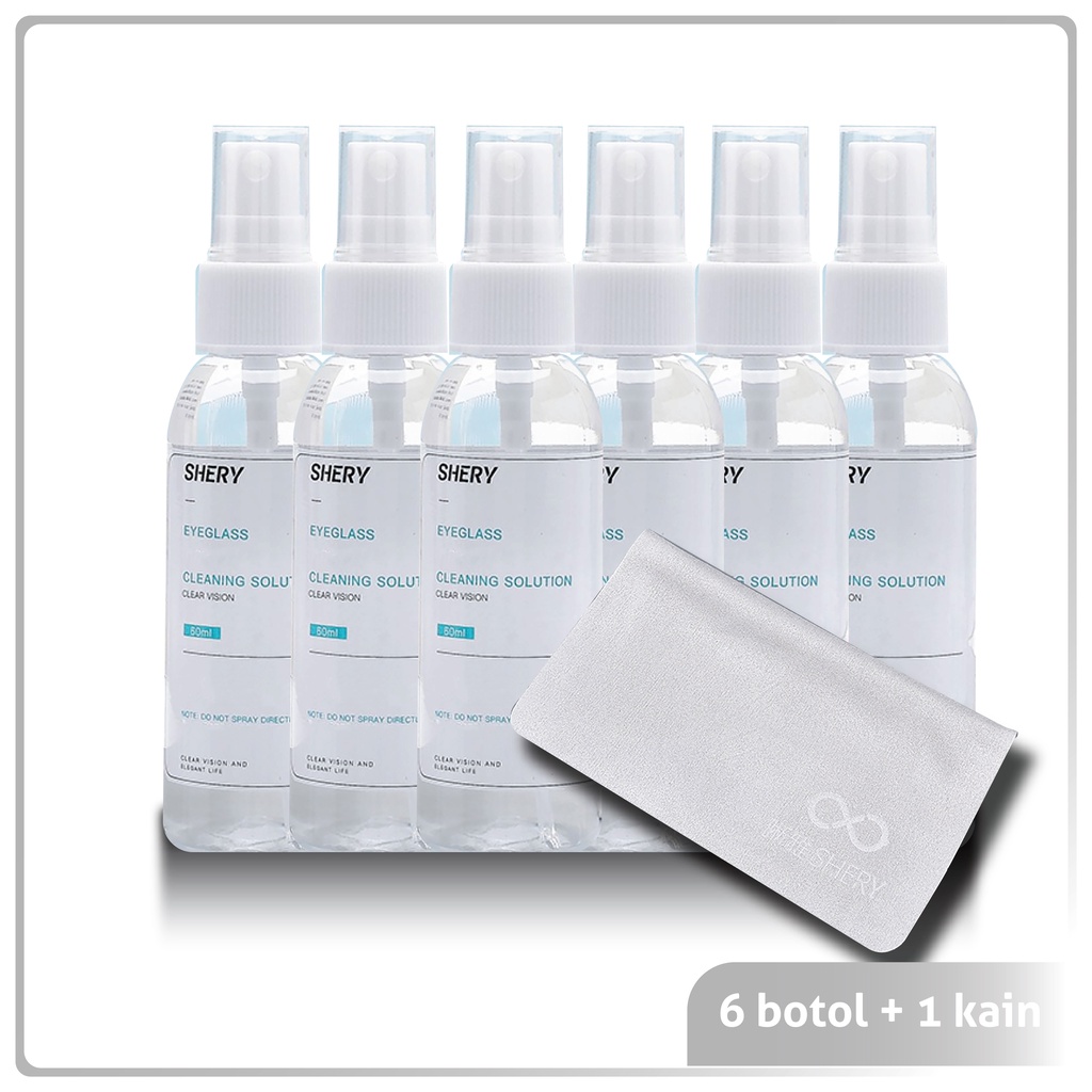 Colore.in Cairan Pembersih Spray Lensa/Kacamata/hp/Kamera/Jam Tangan Cleaner Spray Termurah Free Lap P007-6Botol+1Kain