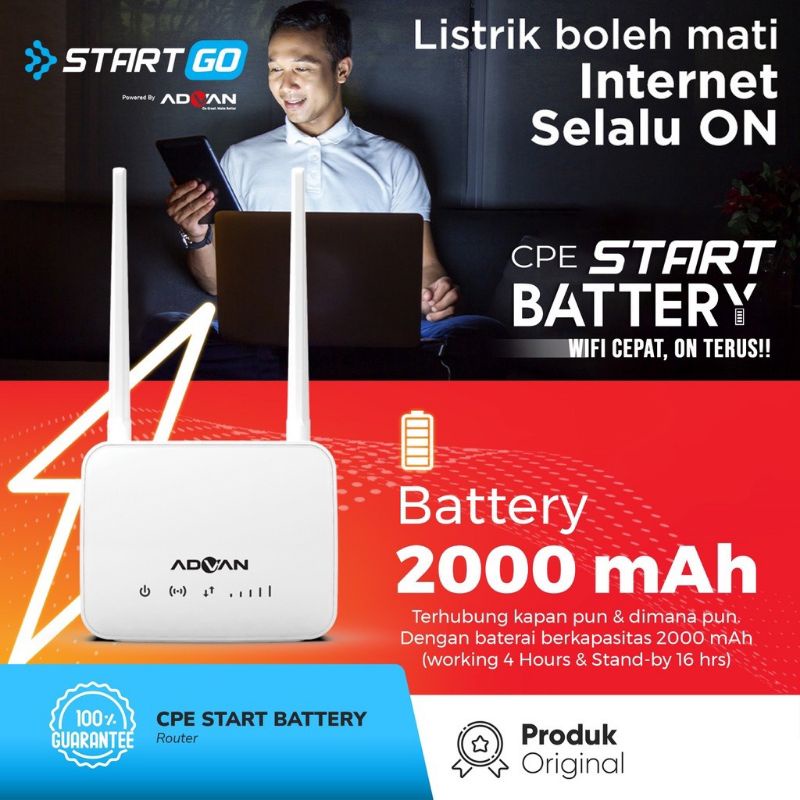 Telkomsel Orbit Data 150GB Advan CPE Router Modem Wifi Hybrid 300mbps